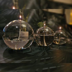 Lampe a huile sphère