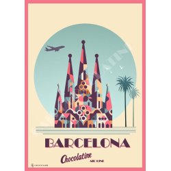 Poster La Sagrada Familia Barcelone | Pais Chocolatine