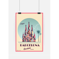 Poster La Sagrada Familia Barcelone | Pais Chocolatine