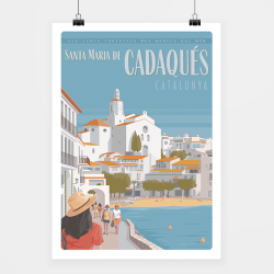 Poster Cadaqués - Espagne - Direct Graphic