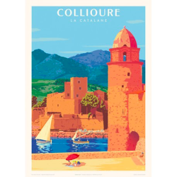 Poster Collioure - La catalane - Edition Fricker
