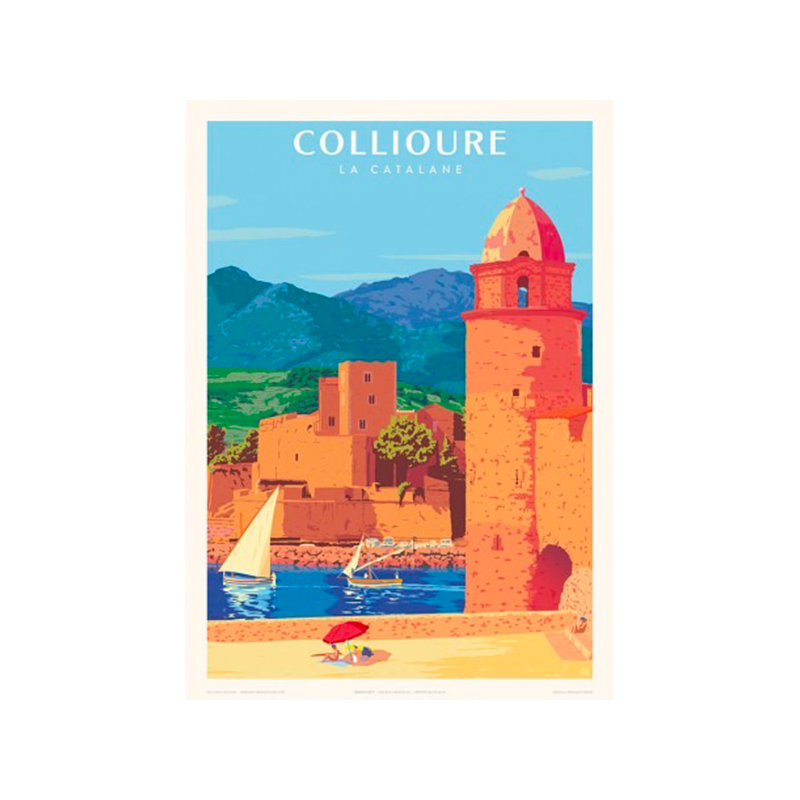 Poster Collioure - La catalane - Edition Fricker