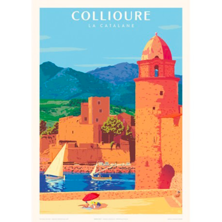 Poster Collioure - La catalane - Edition Fricker
