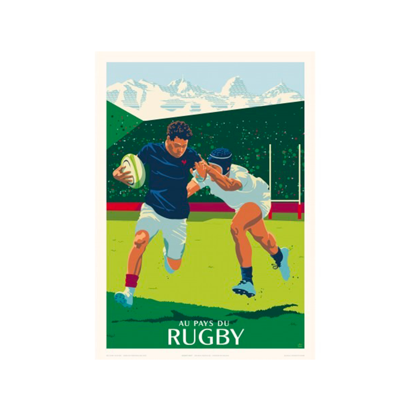 Poster au pays du Rugby - Edition Fricker