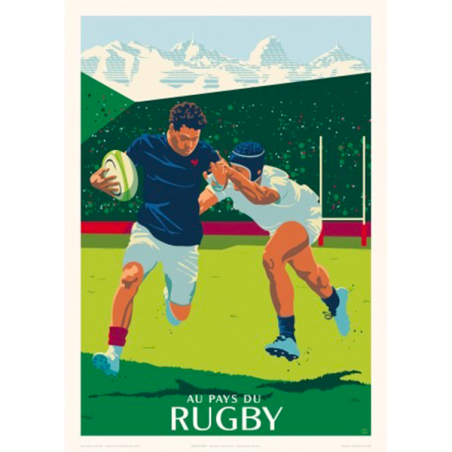 Poster au pays du Rugby - Edition Fricker