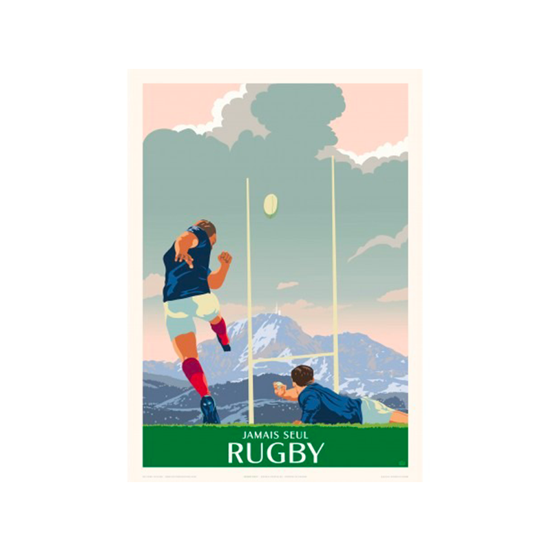 Poster Rugby, jamais seul - Edition Fricker