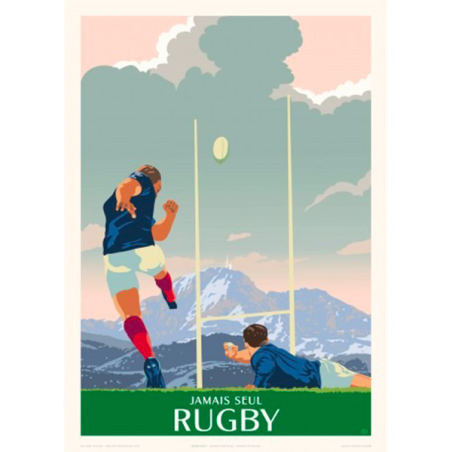 Poster Rugby, jamais seul - Edition Fricker