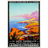 Affiche de la cote vermeille, la route des Pyrénées