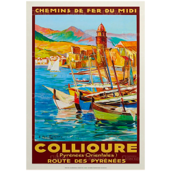 Poster de Collioure - la route des Pyrénées