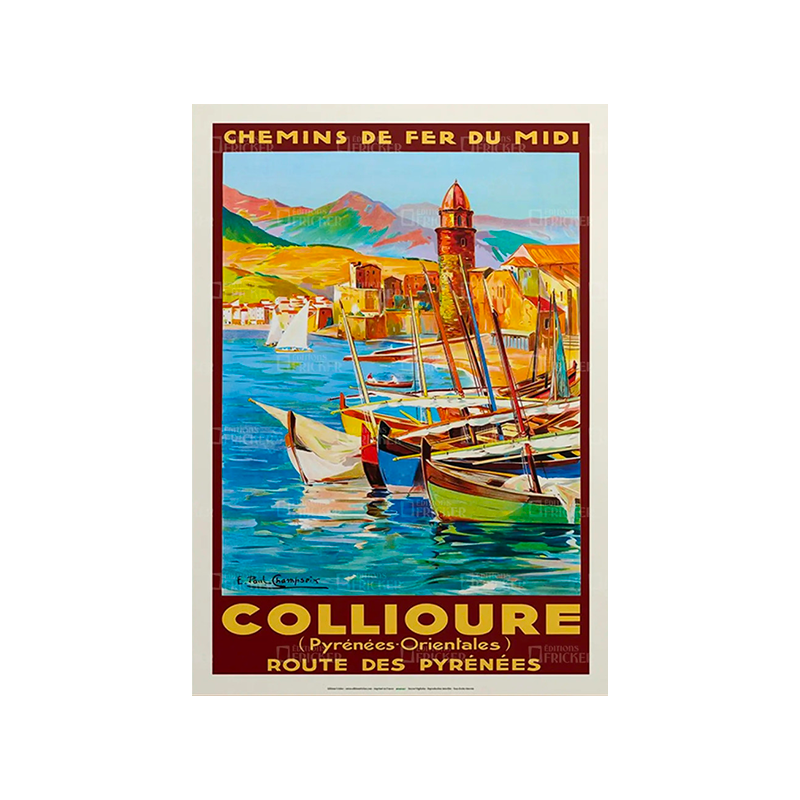 Poster de Collioure - la route des Pyrénées