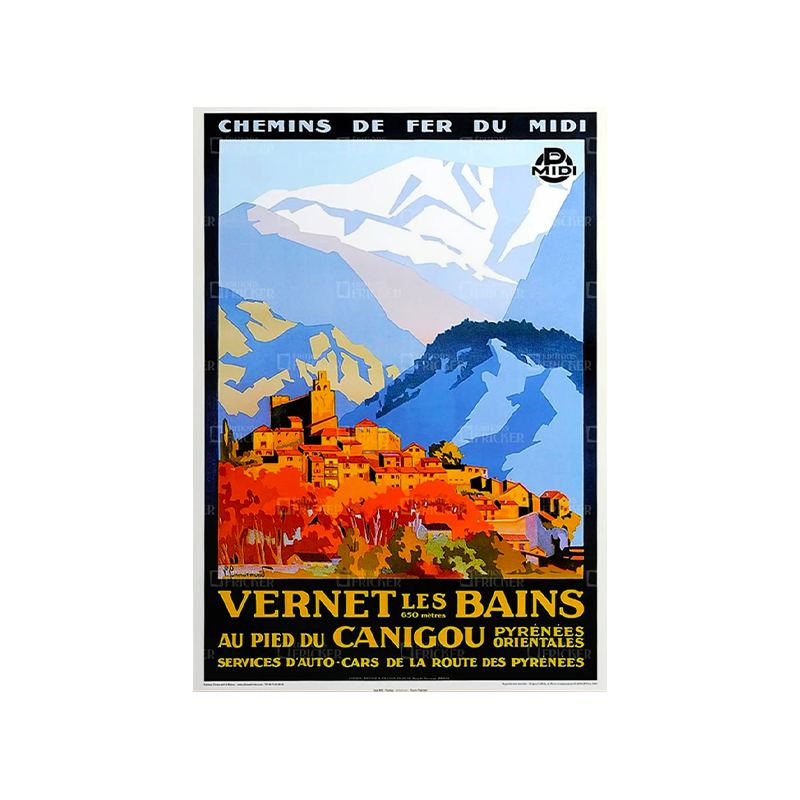 Affiche de Vernet les bains - Le Canigou