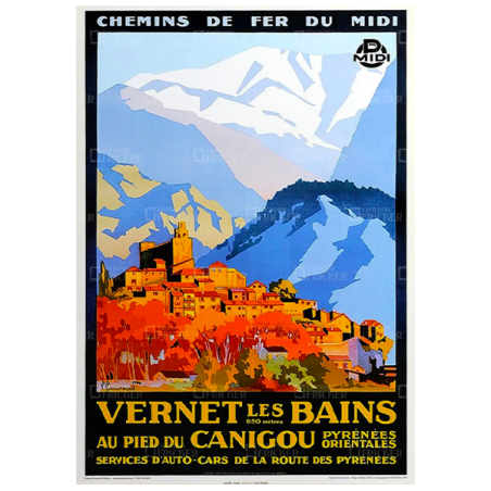 Affiche de Vernet les bains - Le Canigou