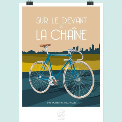 Poster vélo fixie By la Loutre