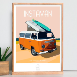 Poster Rétro boulot dodo By La loutre