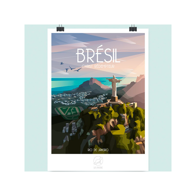 Poster Rio de Janeiro Brésil - La loutre