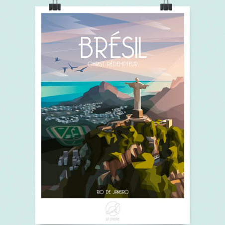 Poster Rio de Janeiro Brésil - La loutre