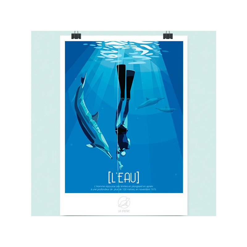 Poster L'eau - La loutre