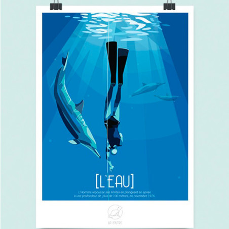 Poster L'eau - La loutre
