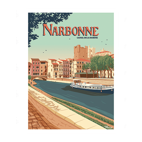 Narbonne Le canal de la Robine - Marcel