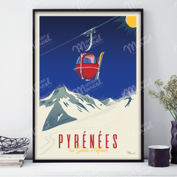 Pyrénées "La télécabine" - Marcel